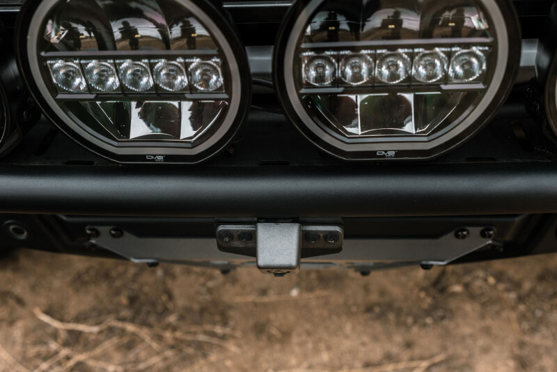 Ford Bronco Camera Relocation Bracket - Front - DV8 Offroad - Micro-Texture Black Powder Coated - `21-`26